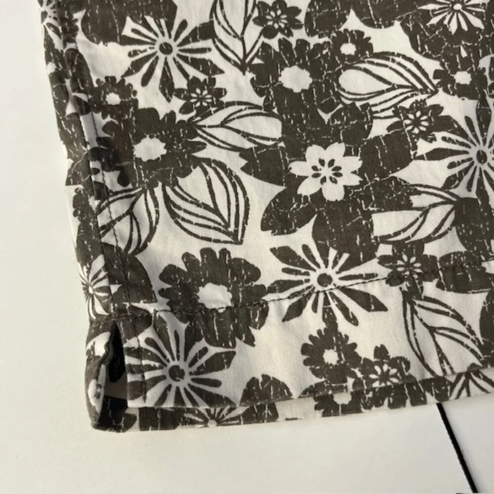 Sonoma Life + Styles Women's Tan & Brown Floral Print Walking Shorts Size 12